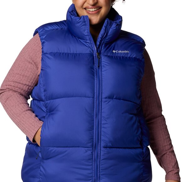 Columbia Blue Insulated Water Repellent Gorpcore Puffect Puffer Vest 3X NWT - Picture 1 of 12